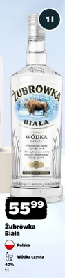 Wódka czysta Żubrówka Biała 40% promocja w Netto