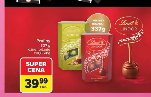 Praliny Lindt Lindor promocja w Carrefour