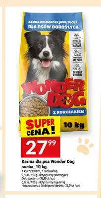 Karma dla psa Wonder Dog sucha z wołowiną promocja w Twój Market