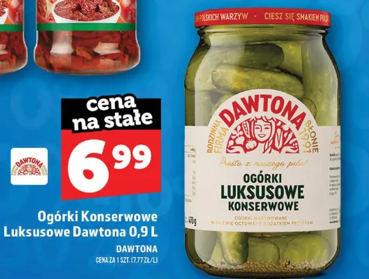 Ogórki konserwowe luksusowe Dawtona promocja w TOPAZ