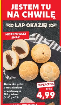 Bułeczka piłka z nadzieniem orzechowym promocja w Kaufland