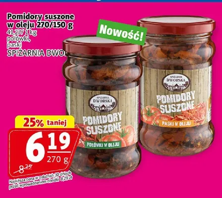 Pomidory suszone w oleju połówki SPIŻARNIA DWORSKA promocja w Prim Market