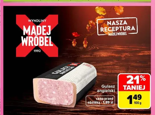 Gulasz angielski Madej Wróbel promocja w Carrefour