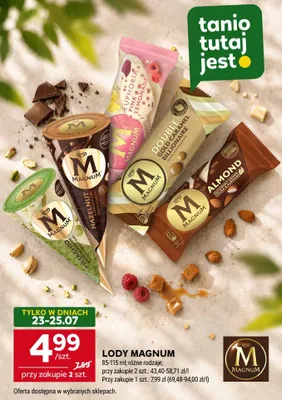 Lody Magnum Euphoria Pink Lemonade promocja w Stokrotka