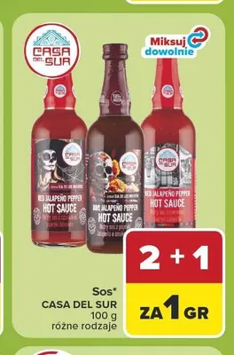 Sos Casa Del Sur Red Jalapeno Pepper Hot Sauce promocja w Carrefour
