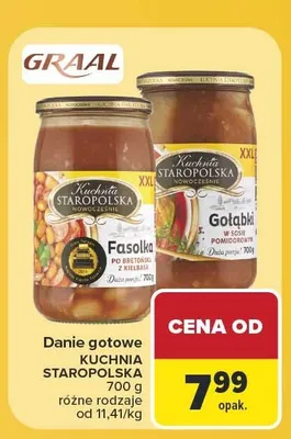 Danie gotowe Fasolka po bretońsku z kiełbasą Kuchnia Staropolska promocja w Carrefour