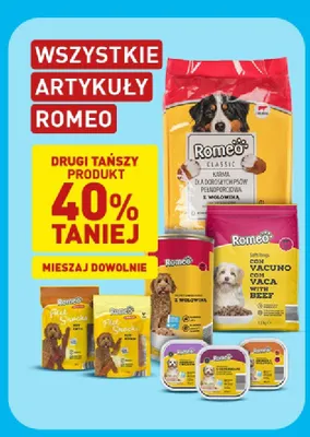 Mokra karma dla psów Romeo kiełbasa promocja w Aldi