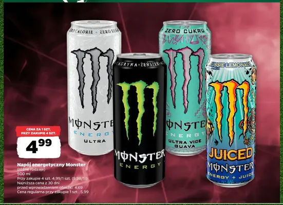 Napój energetyczny Monster Juiced Aussie Lemonade promocja w Netto