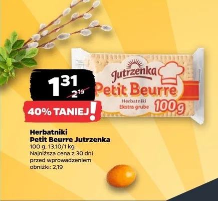 Herbatniki Petit Beurre Jutrzenka promocja w Netto