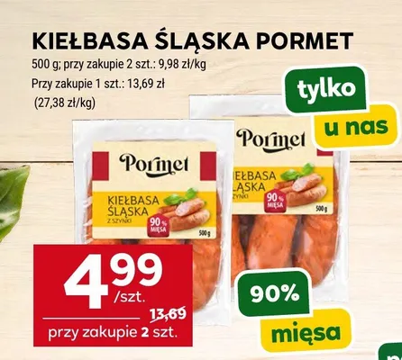 Kiełbasa Śląska Pormet promocja w Stokrotka