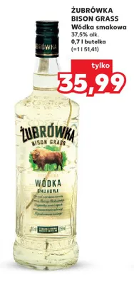 Wódka smakowa Żubrówka Bison Grass 37,5% promocja w Kaufland