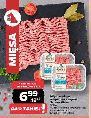 Mięso mielone wieprzowe z szynki Sztuka Mięsa promocja w Netto