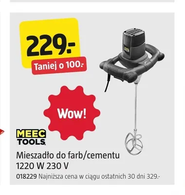 Mieszadło do farb i cementu Meec Tools promocja w Jula