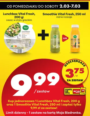 Zestaw - Lunchbox + smoothie  promocja w Biedronka