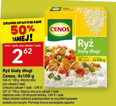 Ryż biały długi Cenos promocja w Twój Market