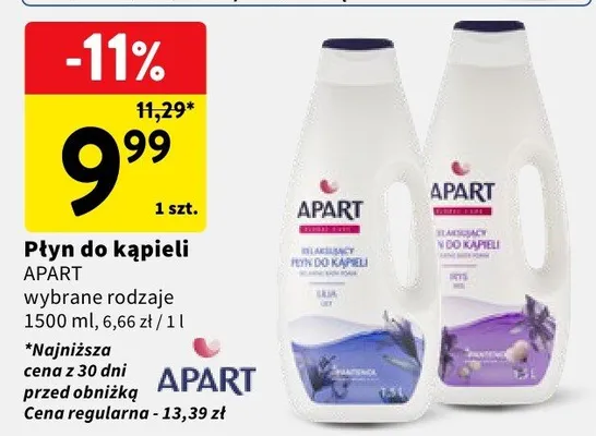 Płyn do kąpieli wybrane rodzaje promocja w Intermarche