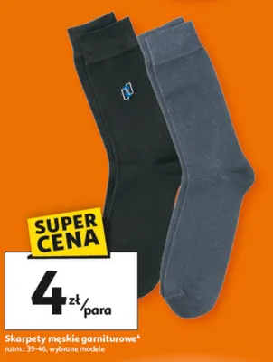 Skarpety męskie garniturowe promocja w Auchan