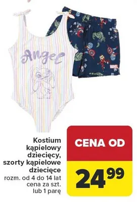 Szorty kąpielowe dziecięce licencja promocja w Carrefour