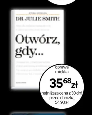 Książka Otwórz, gdy... Dr Julie Smith promocja w Empik