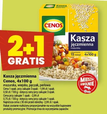 Kasza jęczmienna Cenos mazurska promocja w Twój Market