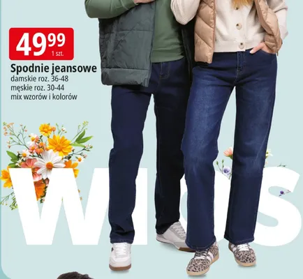 Spodnie jeansowe damskie promocja w Leclerc