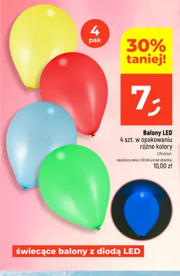 Balony LED 4-pak promocja w Dealz