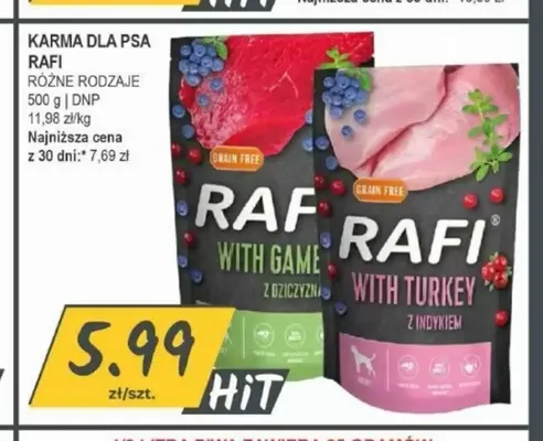 Karma dla psa z dziczyzną Rafi promocja w Słoneczko