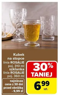 Kubek na stopce linia ROSALIE przy zakupie szklanki linia ROSALIE poj. 360 ml promocja w Carrefour