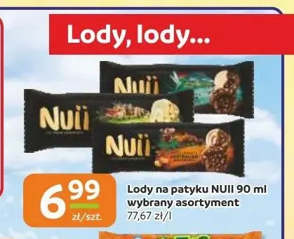 Lody na patyku NUII promocja w Gama