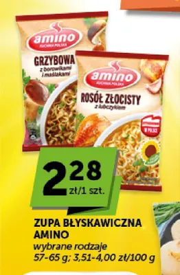 Zupa błyskawiczna Amino rosół złocisty z lubczykiem promocja w ABC