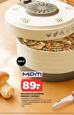 Suszarka do grzybów, owoców i warzyw Mpm promocja w Netto