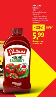 Ketchup pikantny Pudliszki promocja w Lidl