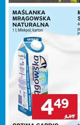 Maślanka Mrągowska naturalna promocja w Stokrotka