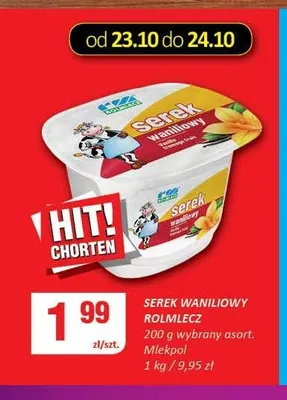 Serek waniliowy Rolmlecz promocja w Chorten