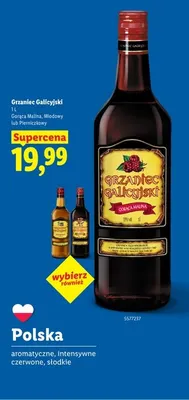 Wino czerwone Grzaniec Galicyjski miodowy promocja w Lidl
