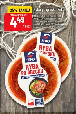 Ryba po grecku Seko promocja w POLOmarket