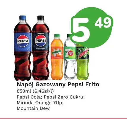 Napój gazowany Pepsi Zero Cukru promocja w Limonka