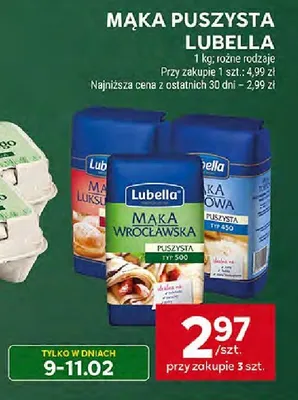 Mąka pszenna Lubella różne rodzaje promocja w Stokrotka