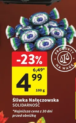Śliwka Nałęczowska Solidarność promocja w Intermarche