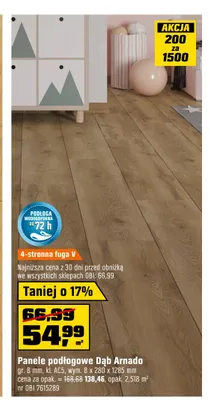 Panele podłogowe Dąb Arnado promocja w OBI