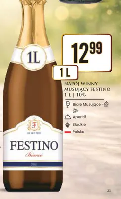 Napój winny musujący Festino promocja w Dino