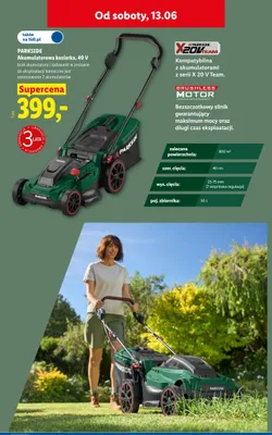 Akumulatorowa kosiarka 40V promocja w Lidl