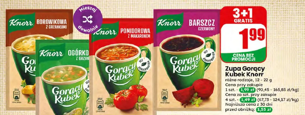 Zupa Gorący Kubek Knorr Barszcz czerwony promocja w Dino