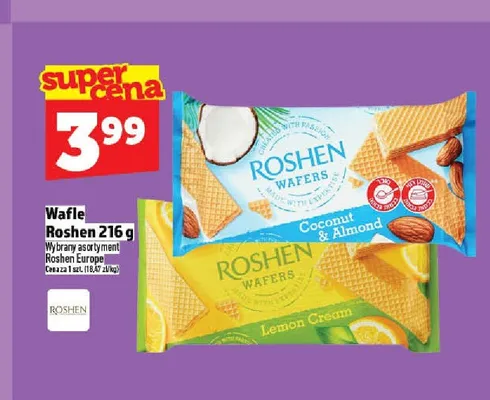 Wafle Roshen Coconut & Almond promocja w TOPAZ
