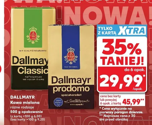 Kawa mielona Dallmayr Prodomo promocja w Kaufland