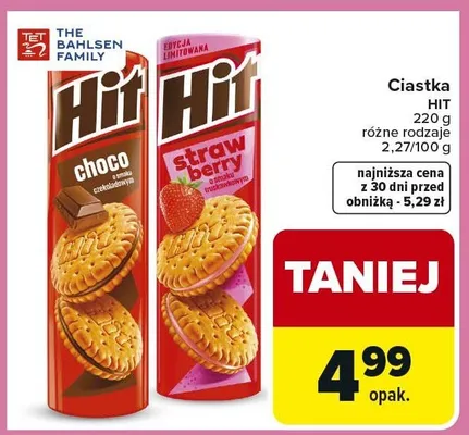 Ciastka różne rodzaje promocja w Carrefour