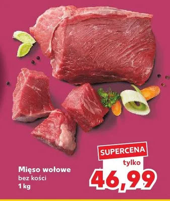Mięso wołowe bez kości promocja w Kaufland