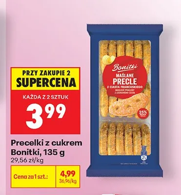 Precelki z cukrem Bonitki promocja w Biedronka