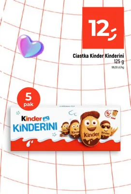 Ciastka Kinder Kinderini 5-pak promocja w Dealz