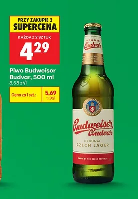 Piwo Budweiser Budvar promocja w Biedronka